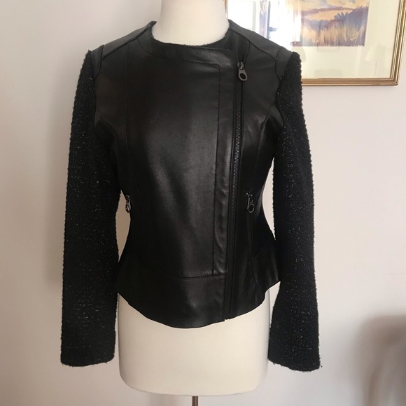 Laundry by Shelli Segal black leather jacket - Picture 5 of 8